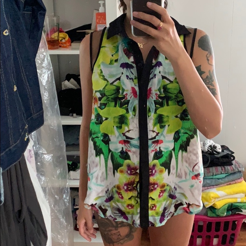 Prabal Gurung for Target sleeveless buttonup shirt